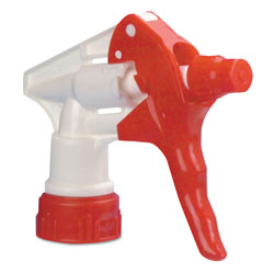 Boardwalk Trigger Sprayer 250, 9.25 in Tube Fits 32 oz Bottles, Red/White, 24/Carton