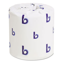 Boardwalk 2-Ply Toilet Tissue, Septic Safe, White, 156.25 ft Roll Length, 500 Sheets/Roll, 96 Rolls/Carton (6150BW)