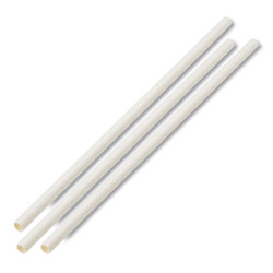 Boardwalk Unwrapped Paper Straws, 7.75 in x 0.25 in White, 4,800 Straws/Carton