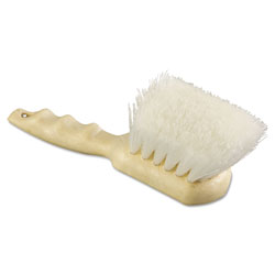 Boardwalk Utility Brush, Cream Nylon Bristles, 5.5 in Brush, 3.5 in Tan Plastic Handle
