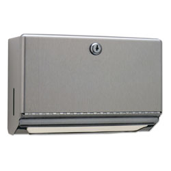 Bobrick Surface-Mounted Paper Towel Dispenser, Stainless Steel, 10 3/4 x 4 x 7 1/16 (BOB26212)
