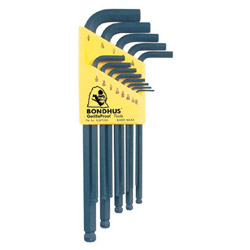 Bondhus Balldriver® L-Wrench Key Set, 13 per holder, Hex Ball Tip, Inch