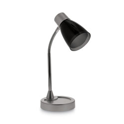 Bostitch® Adjustable LED Desk Lamp, 4.5 in dia Base, 20 in Tall, Chrome/Black