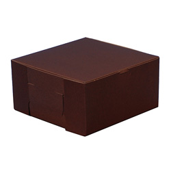 BOXit Cocoa Bakery Box, 8 in x 8 in x 4 in