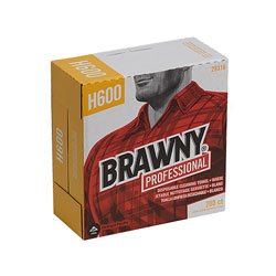 Brawny Professional® H600 Disposable Cleaning Towel, Tall Box, White, 200 Towels/Box, Towel (WxL) 9 in x 12.5 in