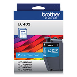 Brother LC402CS Ink, 550 Page-Yield, Cyan