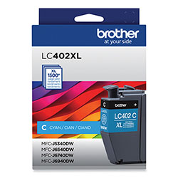 Brother LC402XLCS High-Yield Ink, 1,500 Page-Yield, Cyan