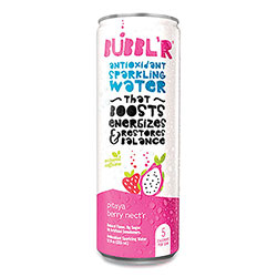 Bubbl'r Antioxidant Sparkling Water, Pitaya Berry Nect'r, 12 oz Can, 12 Cans/Carton