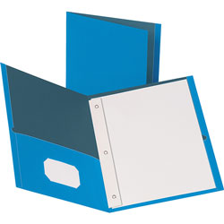 Business Source 2-Pocket Folders, 100 Sh Cap, Letter, 9-1/2 in x 11 in, 25/BX, LBE