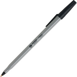 Business Source Ballpoint Stick Pens, Med Pt, 60/BX, Black