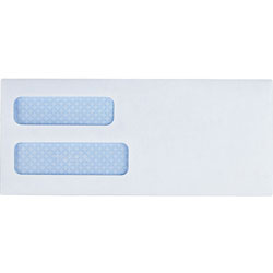 Business Source Double Window Envelopes, No. 8-5/8 in, 3-5/8 inx8-5/8 in, 500/BX, White
