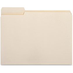 Business Source File Folder, 1/3 in Left Tab, 1-Ply, 3/4 in Exp., Letter, Manila
