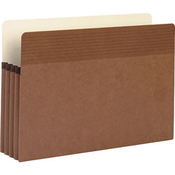 Business Source File Pocket, 3-1/2" Expanding, Legal, Redrope