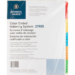 Business Source Index Dividers, w/TOC, A-Z, 3HP, Letter, 25/ST, Multi