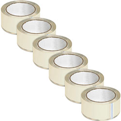 Business Source Packaging Tape, 2.5 Mil, 3 in Core, 2 inx55 Yds, 6/PK, Clear