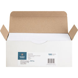 Business Source Peel-To-Seal Envelopes, No. 10, 100/BX, White