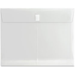 Business Source Poly Envelopes, Side Open, Letter, Clear
