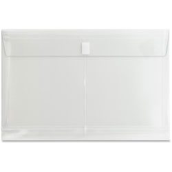 Business Source Poly Envelopes, Side Open, Legal, Clear
