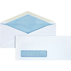 Business Source Security Window Envelopes, No. 10 in, 4-1/8 inx9-1/2 in, 500/BX, White