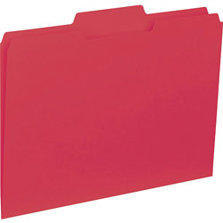 Business Source Source Top Tab File Folder Letter - 8.50 in x 11 in, Red