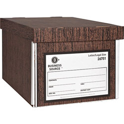 Business Source Storage Boxes, Lift Off Lid, Letter/Legal, 10" x 12" x 15"