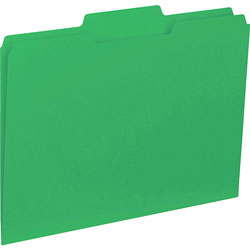 Business Source Top Tab File Folder Letter - 8.50 in x 11 in, Green