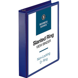 Business Source View Binder, D-Ring, 1-1/2 in, Navy
