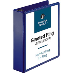 Business Source View Binder, D-Ring, 2 in, Navy