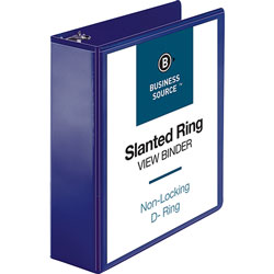 Business Source View Binder, D-Ring, 3 in, Navy