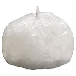 GEN High-Density Can Liners, 33 gal, 9 microns, 33 in x 39 in, Natural, 25 Bags/Roll, 20 Rolls/Carton