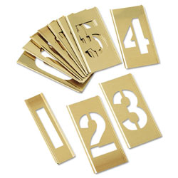 C.H. Hanson 15 Piece Single Number Sets, Brass, 3 in