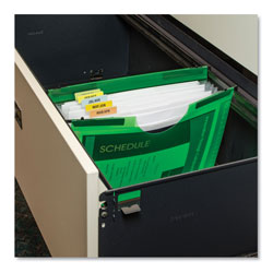 C-Line Expanding File w/ Hanging Tabs, 0.75 in Expansion, 7 Sections, Letter Size, Green