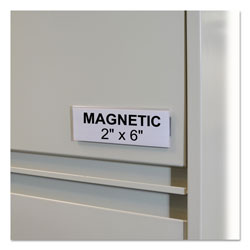 C-Line HOL-DEX Magnetic Shelf/Bin Label Holders, Side Load, 2 in x 6 in, Clear, 10/Box