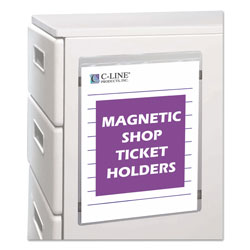 C-Line Magnetic Shop Ticket Holders, Super Heavyweight, 50 Sheets, 9 x 12, 15/BX