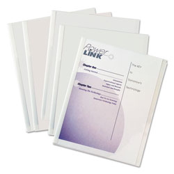 C-Line Report Covers with Binding Bars, Economy Vinyl, Clear, 8 1/2 x 11, 50/BX (CLI32457)