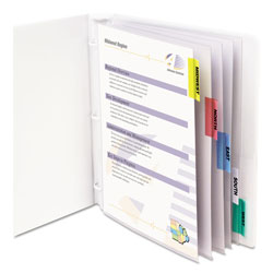 C-Line Sheet Protectors with Index Tabs, Assorted Color Tabs, 2 in, 11 x 8 1/2, 5/ST