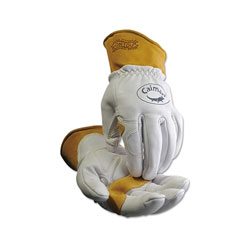 Caiman 1871 Multi-Task Gloves, Boarhide™/Goat/Ovis-Hide™ Leather, Medium, White/Tan