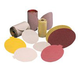 Carborundum Premier Red Aluminum Oxide Dri-Lube Paper Discs, 6 in Dia., P100 Grit, Roll