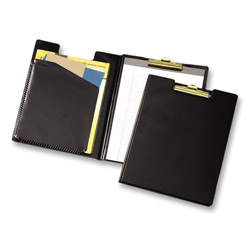 Cardinal Business Basics™ Vinyl Clip Folder with Expand-A-Pocket®, 9-1/2 x 12-1/2, Black