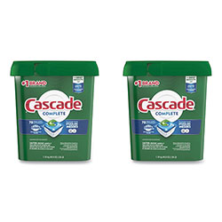Cascade ActionPacs, Fresh Scent, 40.9 oz Tub, 78/Tub, 2 Tubs/Carton