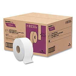 Cascades Select Jumbo Bath Tissue, Septic Safe, 2-Ply, White, 3.3 in x 750 ft, 12/Carton