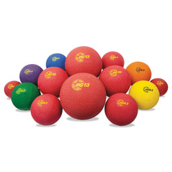 Champion Playground Ball Set, Multi-Size, Multi-Color, Nylon, 14/Set