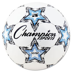 Champion VIPER Soccer Ball, Size 5, 8 1/2 in- 9 in dia., White