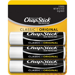 Chapstick Original Lip Balm - Classic Original - Applicable on Lip - 3 / Pack