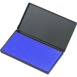 Charles Leonard Foam Ink Pad, 2 3/4" x 4 1/4", Non Toxic, Reinkable, Blue