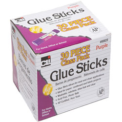 Charles Leonard Glue Stick Class pack, .28oz., 30/BX, Purple