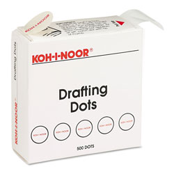Chartpak/Pickett Adhesive Drafting Dots, 0.88 in dia, Dries Clear, 500/Box