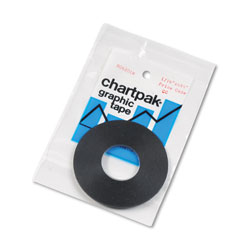 Chartpak/Pickett Graphic Chart Tapes, 0.06" x 54 ft, Matte Black (CHABG6201M)