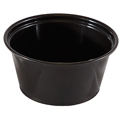 Chesapeake 2 oz. Black Plastic Souffle Cup