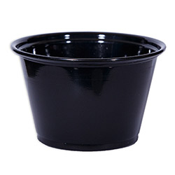 Chesapeake 4 oz. Black Plastic Souffle Cup